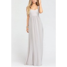 NWT Show Me Your MuMu Light Lavender Chiffon June Maxi Gown Dress Size XS