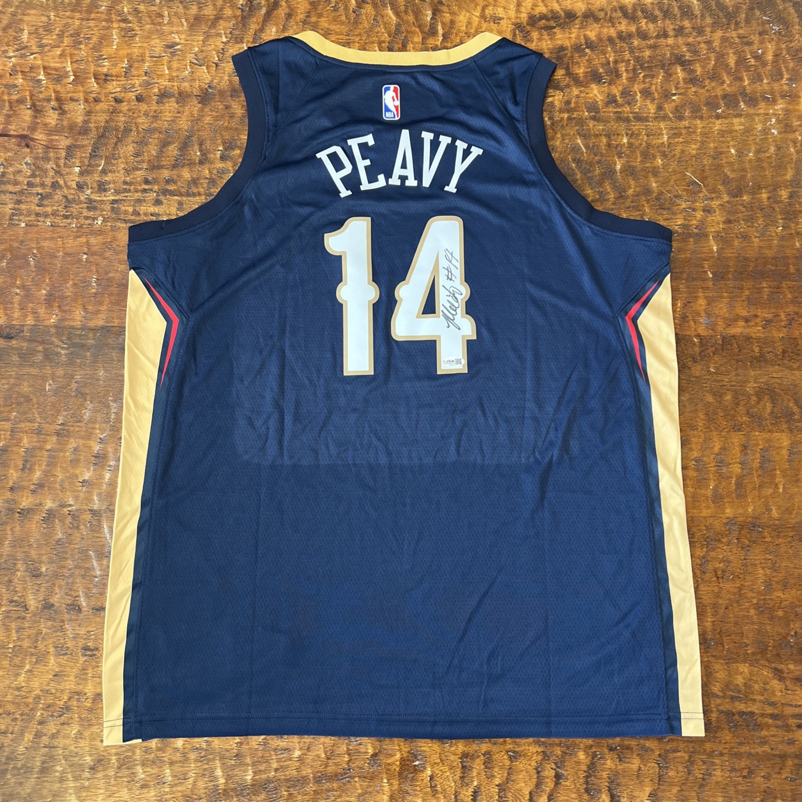 Micah Peavy Autographed Signed New Orleans Pelicans Jersey JSA Coa 