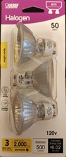 Feit Electric 50 Watt MR16 GUI10 Bulb 3-Pack