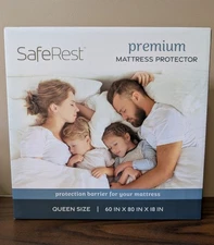 Waterproof Fitted With Stretchable Pocket Machine Washable Cotton Mattress Cover