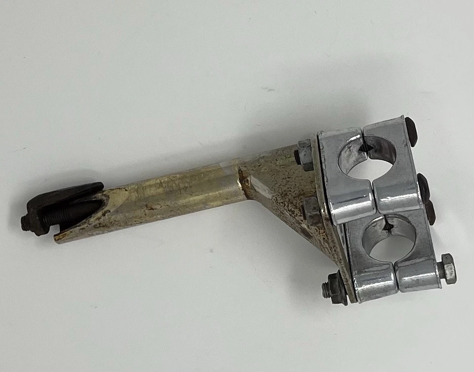 Double Clamp BMX Stem GOLD Old School Mongoose Roger Decoster Supergoose Vintage - Image 3 of 4