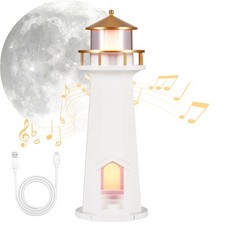 RGB LED Leuchtturm Nachtlicht Projektor, Bluetooth Lautsprecher Drahtloses Laden