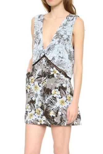 Free People Santiago Night Printed Romper w/Pockets OB473173 $98 Oversized S