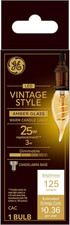 GE Vintage Style LED Light Bulb, 25 Watt, Amber Finish, Decorative Bulb, Small B