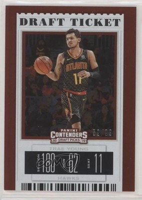2019 Panini Contenders Draft Picks Ticket 59/99 Trae Young (Black Jersey) 00d2