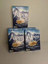 5x Alpen Muesli Cereal, No Sugar Added, 14 Ounce Grain Fruit Nut Blend BB 10/25
