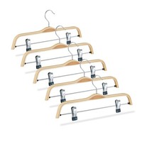HosenbüGel Holz 20Er Set KleiderbüGel Mit Clips Rock- Und Hosenhalter 100 G