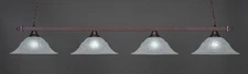 Toltec 804-BRZ-53615 Square 4 Bulbs Bar Billiards Pool Table Island Light