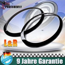 2x Schwarz Zierring Frontscheinwerfer Trim Rings Für MINI F55 F56 Cooper S One