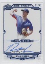 2019 Leaf Trinity Clear Auto Blue 27/45 Ryan Jensen #CA-RJ1 Auto 03j5