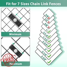 IRENPORU 12 Pcs Chain Link Fence Sign Mount Bracket Fastener Clip