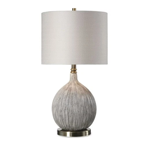 UTTERMOST 27715-1 HEDERA TEXTURED IVORY TABLE LAMP MODERN NEUTRAL DECOR LIGHTING - Picture 2 of 6