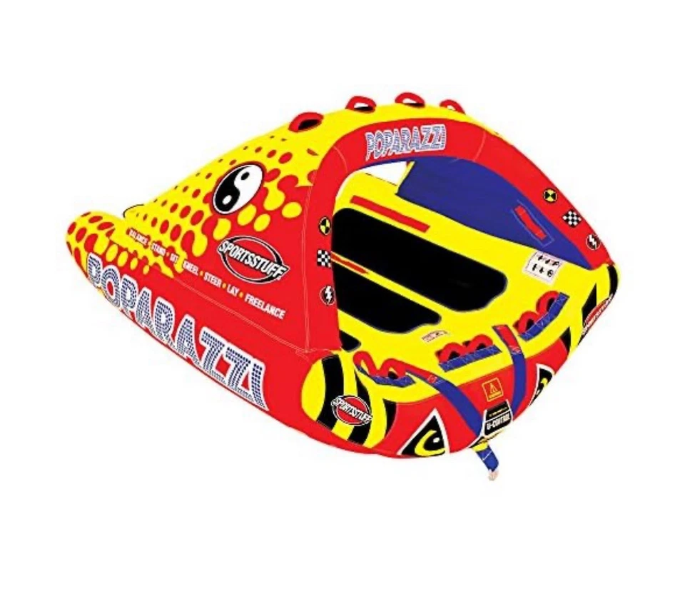 Sportsstuff Poparazzi | Tubo remolcable para navegación con opciones de 1, 2 y 3 jinetes Foto 4 de 4