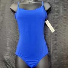 Body Wrappers Royal Blue Tiler Peck Camisole Leotard Criss-Cross X-Back SZ. L