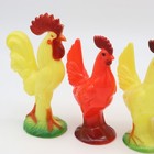 Vtg Hard Plastic Knickerbocker Red Yellow Rooster Rattle LOT 4 Chicken Toy Baby — photo 8