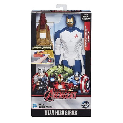 HASBRO MARVEL AVENGERS TITAN HERO SERIES BEAM BLASTER IRON MAN 12'' ACTION FIGURE