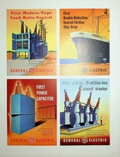 Original 1953 Vintage General Electric Ad: Ft. Geared Turbine, Power Capacitor