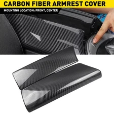 For Mercedes Benz C Class W205 Carbon Fiber Center Armrest Box Storage Box Trim