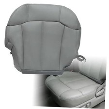 Front Passenger Side Bottom Lower Leather Seat Cover Gray Compatible with