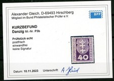 Danzig Porto: Mi.Nr.3b postfrisch, Kurzbefund Gleich BPP. Mi: 75,-