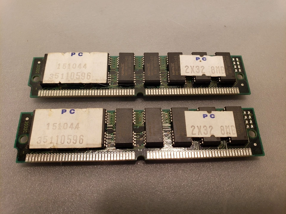 Vintage 2x 8MB 72 Pin SIMMS 16MB total Memory RAM151044 PC 2x32 **TESTED - Image 2 of 2