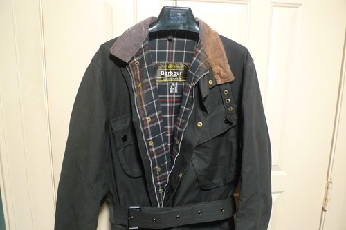 BARBOUR - A7 INTERNATIONAL SUIT WAX COTTON JACKET -MADE@ UK- ONE CREST -40-RARE