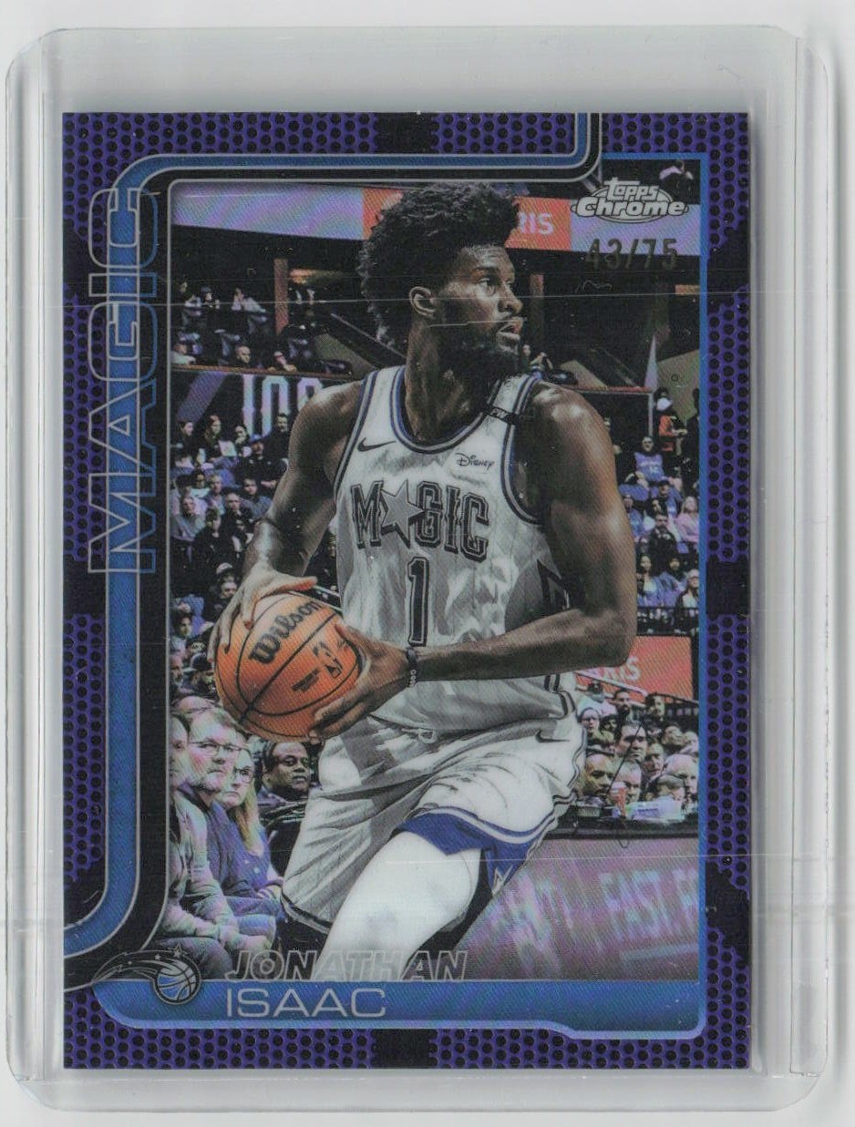 2025-26 Topps Chrome Purple Refractor Orlando Magic Jonathan Isaac /75