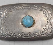 Vintage Southwestern BELT BUCKLE- Turquoise Like Stone