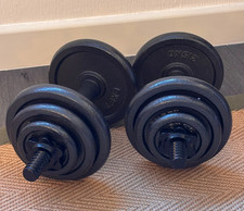 Adjustable Dumbbell Set. 2x Dumbbells, 4x 0.5kg, 4x 1.25kg, 4x 2.5kg plates