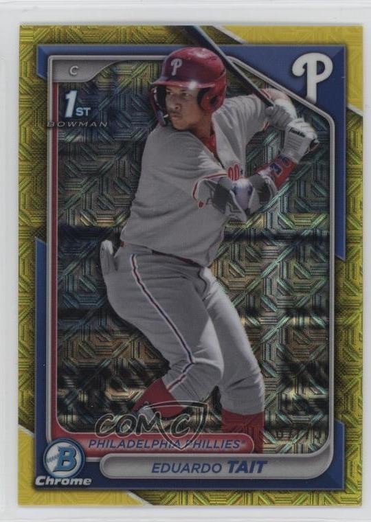 2024 Bowman Chrome Mega Box Yellow Mojo Refractor 67/75 Eduardo Tait e7d