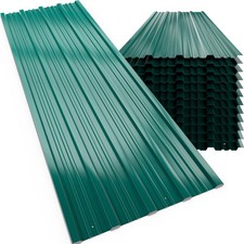 12x Lamiere Zincate Profilate 129cm x 46cm = 7m² Lastre Trapezoidali Pannelli