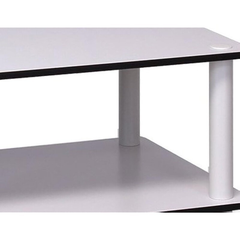 Tool Free Assembly Wide TV Stand 46 Inch Flat Screen Rounded Edge Design New