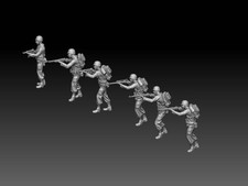 1/35 Le Sinn kit, unpainted WW2 US Army soldier figures, 6 figures, shooting,