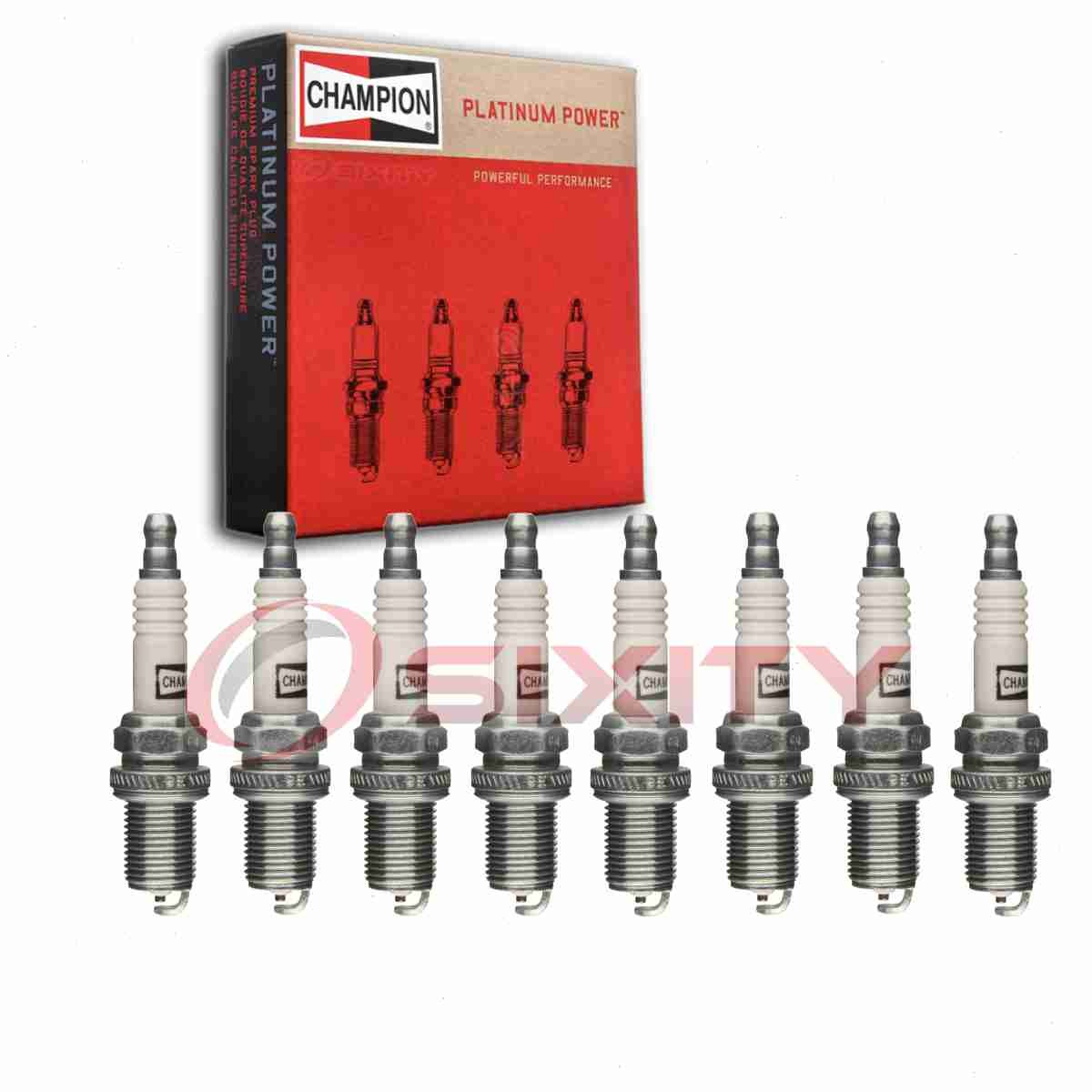 8 pc Champion Platinum Spark Plugs for 2005-2009 Toyota Sequoia 4.7L V8 zu