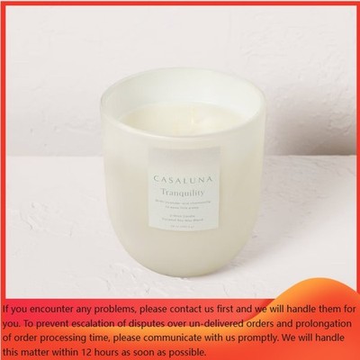 2-Wick Tranquility Core Frosted Glass Wellness Jar Candle White 24oz - Casaluna 