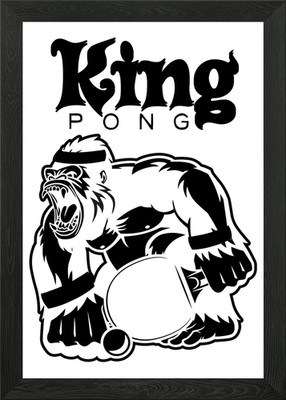 King Pong Geschenk gerahmtes Wandbild Poster Leinwanddruck Bild