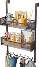 over the Door Hooks Organizer - Multi-Functional Door Hanger with 16 Hooks 2 M