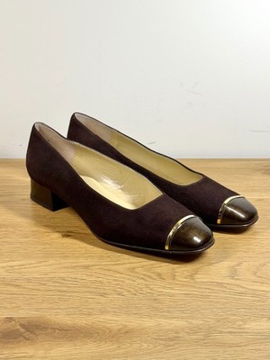 Women's Vintage Bally Suede Pumps Loafers US8/39