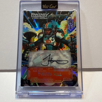 Tyreek Hill True 1/1 Auto Wild Card Fantasy Football Atompunk
