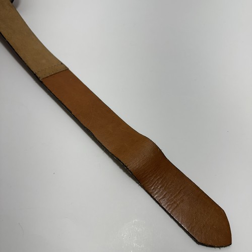 Cintura ad anello vintage marca PARIS in pelle di vacchetta marrone fibbia Dbl misura-30 USA - Foto 8 di 10