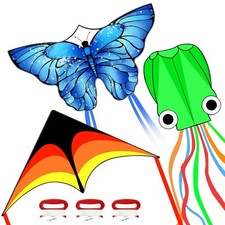 Mint Colorful Life 3 Pack Butterfly Kites Easy Fly Foam Kids Adults Outdoor Toys