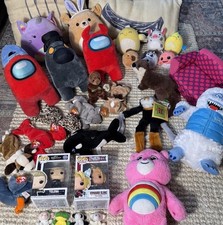 Huge Plush Toy Lot 32 Funko Squishmallow Disney TY Among Us Bulk Reseller Lot