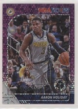 2019-20 Panini NBA Hoops Premium Stock Purple Disco Prizm Aaron Holiday #74 ng3