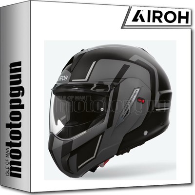 AIROH MODULAR MOTORCYCLE HELMET MTH2G35 MATHISSE II GENIUS MATTE GREY SIZE L