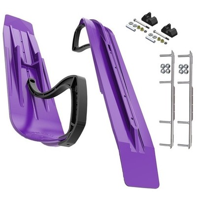 Slydog Powder Hound 7'' Purple Skis w/9'' Shaper Bar Complete Kit Yamaha 2011 and