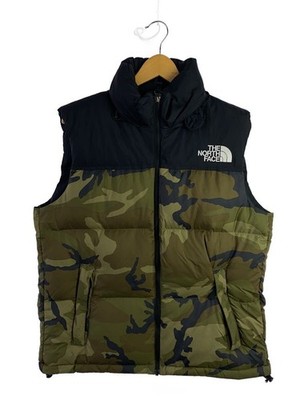 THE NORTH FACE NOVELTY NUPTSE VEST Novelty Nuptse Vest XL Nylon Green Camouflage