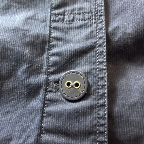 Eddie Bauer Blue Button-down Jacket Band Poet Collar Size XXL 1/2 Sleeve Length - Picture 3 of 8
