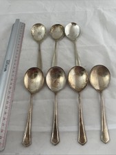 silver plated fruit spoons X 7. Job Lot. #41