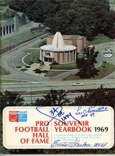 Ernie Stautner Joe Perry Leo Nomellini Signed Hall of Fame 69 Yearbook JSA 55098