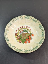 Himark 8” Spaghetti Ceramic Pasta Bowl Made In Italy Replacement Bowl 